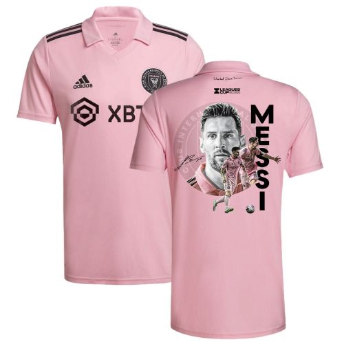 Lionel Messi 10 Inter Miami Signed Win Leagues Cup 2023 Pink Jersey - Men, Player Version