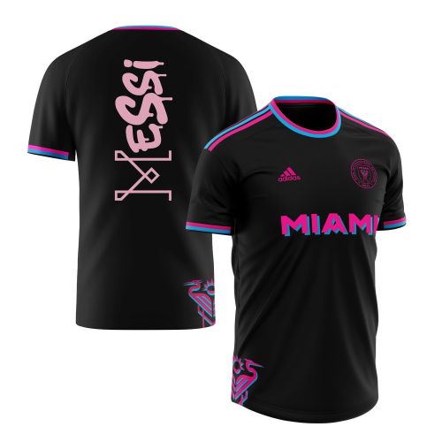 Lionel Messi's Brilliance Inter Miami FC 2023 Men Jersey - Saintetixx Concept, Black