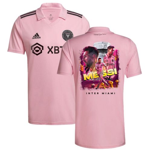 Lionel Messi 10 Inter Miami Celebrates Leagues Cup Win 2023 Pink Jersey - Men, Player Version