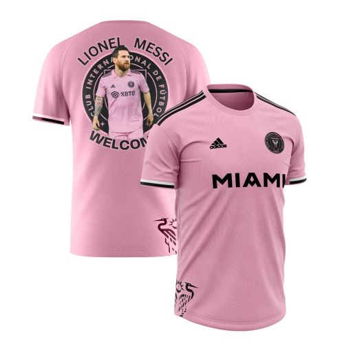 Lionel Messi Journey With Inter Miami 2023 Men Jersey - Saintetixx Concept, Pink