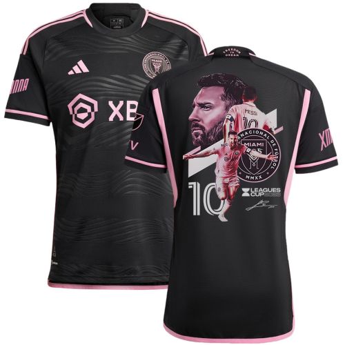 Lionel Messi 10 Inter Miami Clinches Leagues Cup Crown 2023 Black Jersey - Men, Player Version