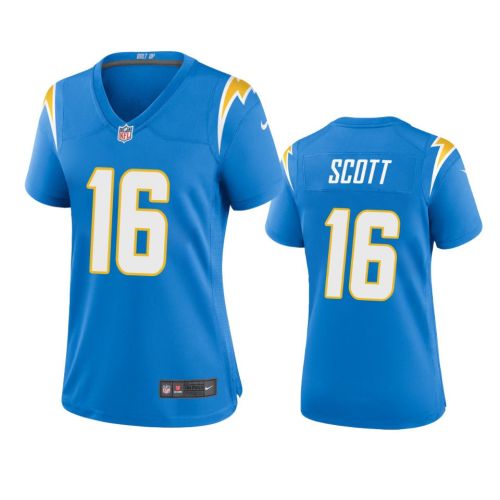 Women's Los Angeles Chargers J.K. Scott 16 Powder Blue Game Jersey