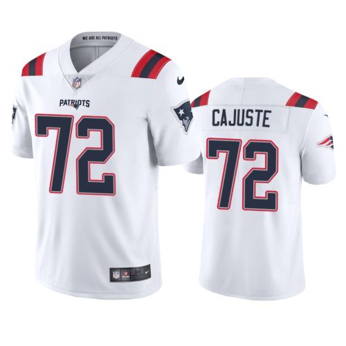 New England Patriots Yodny Cajuste 72 White Vapor Limited Jersey