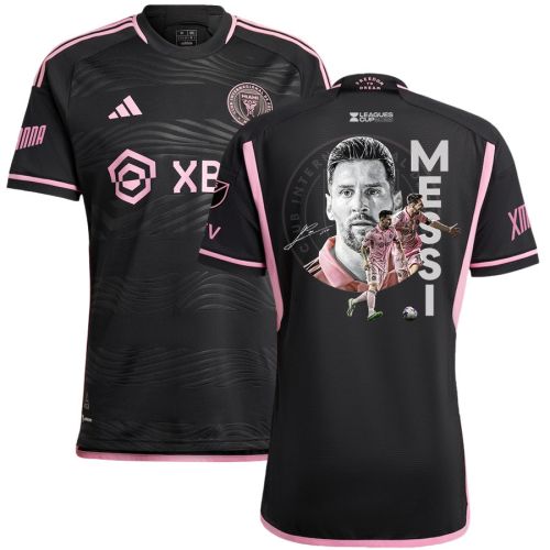 Lionel Messi 10 Inter Miami Signed Win Leagues Cup 2023 Black Jersey - Men, Player Version