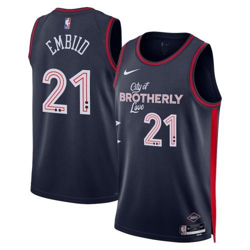 Joel Embiid 21 Philadelphia 76ers 2023/24 City Edition Swingman Jersey - Navy