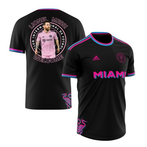 Lionel Messi Journey With Inter Miami 2023 Men Jersey - Saintetixx Concept, Black