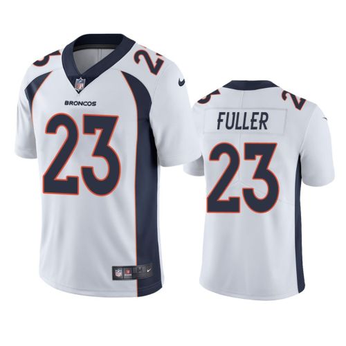 Denver Broncos Kyle Fuller 23 White Vapor Limited Jersey