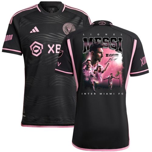 Lionel Messi 10 Leads Inter Miami to Leagues Cup Glory 2023 Black Jersey - Men, Player Version