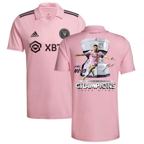 Lionel Messi 10 Inter Miami FC Leagues Cup Champions 2023 Men Jersey - Pink, Player Version