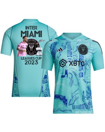 Lionel Messi 10 Inspires Inter Miami's Championship Leagues Cup 2023 One Planet Men Jersey - Player Version