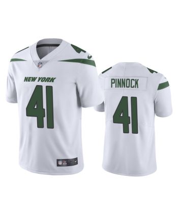 Jason Pinnock 41 New York Jets White Vapor Limited Jersey