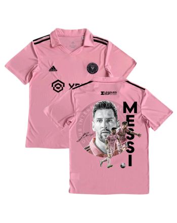 Lionel Messi 10 Inter Miami Signed Win Leagues Cup 2023 Pink Jersey - YOUTH