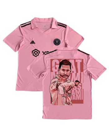 Lionel Messi 10 Inter Miami Capture Leagues Cup 2023 Pink Jersey - YOUTH