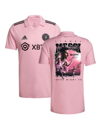 Lionel Messi 10 Leads Inter Miami to Leagues Cup Glory 2023 Pink Jersey - Men, Player Version