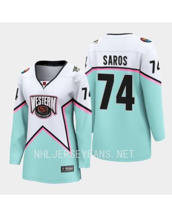 Juuse Saros 74 Nashville Predators 2023 All-Star Game Jersey White Equipment