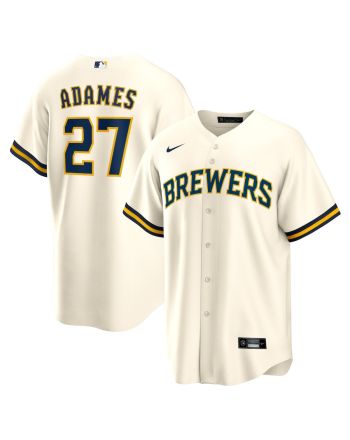 Willy Adames 27 Milwaukee Brewers Men Jersey - White