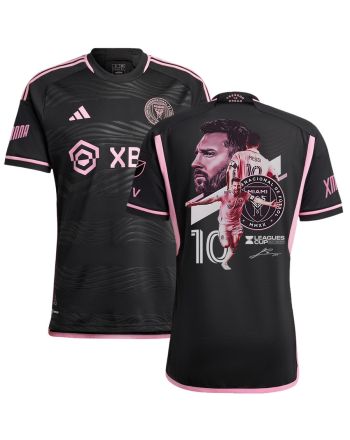 Lionel Messi 10 Inter Miami Clinches Leagues Cup Crown 2023 Black Jersey - Men, Player Version