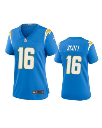 Women's Los Angeles Chargers J.K. Scott 16 Powder Blue Game Jersey