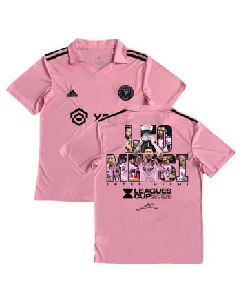 Lionel Messi 10 Inter Miami Masterpiece Of Leagues Cup 2023 Pink Jersey - YOUTH