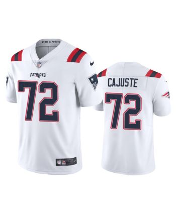 New England Patriots Yodny Cajuste 72 White Vapor Limited Jersey