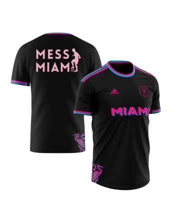 Lionel Messi 10 The Magic of Inter Miami FC 2023 Men Jersey - Saintetixx Concept, Black