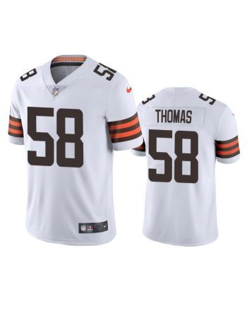 Cleveland Browns Isaiah Thomas 58 White Vapor Limited Jersey