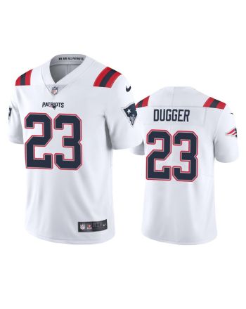 New England Patriots Kyle Dugger 23 White Vapor Limited Jersey