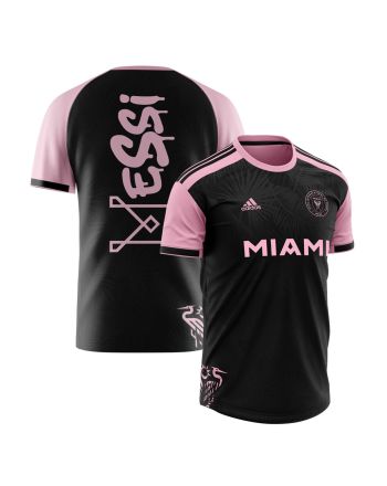 Lionel Messi's Brilliance Inter Miami FC 2023 Men Jersey - Saintetixx Concept, Black/Pink