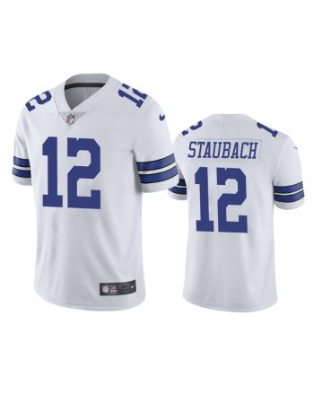 Roger Staubach 12 Dallas Cowboys White Vapor Limited Jersey