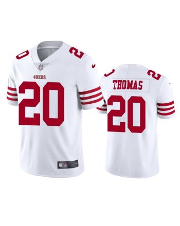 San Francisco 49ers Ambry Thomas 20 2022-23 Vapor Limited White Jersey - Men's