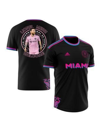 Lionel Messi Journey With Inter Miami 2023 Men Jersey - Saintetixx Concept, Black