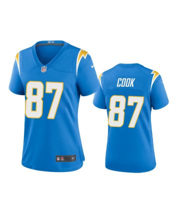 Women's Los Angeles Chargers Jared Cook 87 Powder Blue Game Jersey