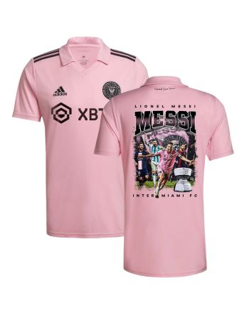 Lionel Messi 10 Inter Miami Golden Victory Leagues Cup 2023 Pink Jersey - Men, Player Version