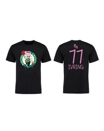 Kyrie Irving 11 Boston Celtics Pig Print T-Shirt - Black