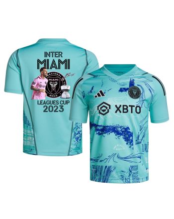 Lionel Messi 10 Inspires Inter Miami's Championship Leagues Cup 2023 One Planet Jersey - YOUTH