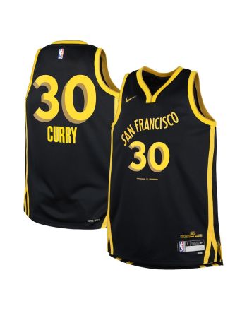 Stephen Curry 30 Golden State Warriors 2023/24 City Edition Swingman YOUTH Jersey - Black