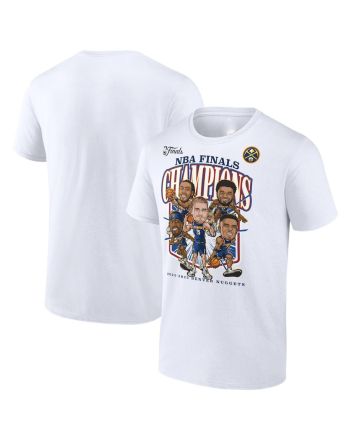 Denver Nuggets 2023 NBA Finals Champions Windmill Team Caricature T-Shirt - White