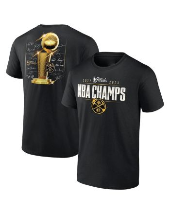 Denver Nuggets 2023 NBA Finals Champions Triple Threat Roster Signature T-Shirt - Black