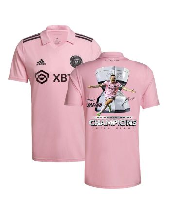 Lionel Messi 10 Inter Miami FC Leagues Cup Champions 2023 Men Jersey - Pink, Player Version