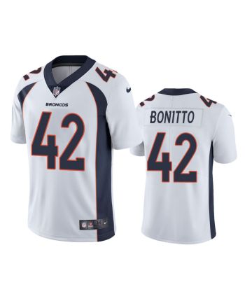 Nik Bonitto 42 Denver Broncos White Vapor Limited Jersey